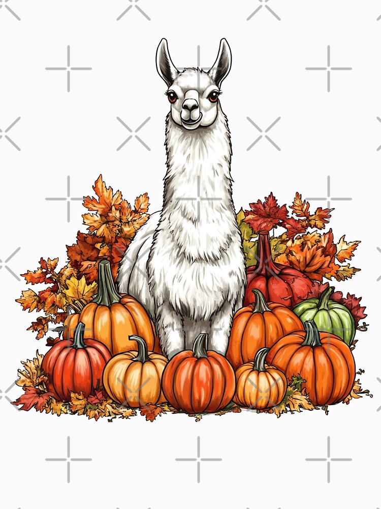 Fall Pumpkins Llama by DigitalToast