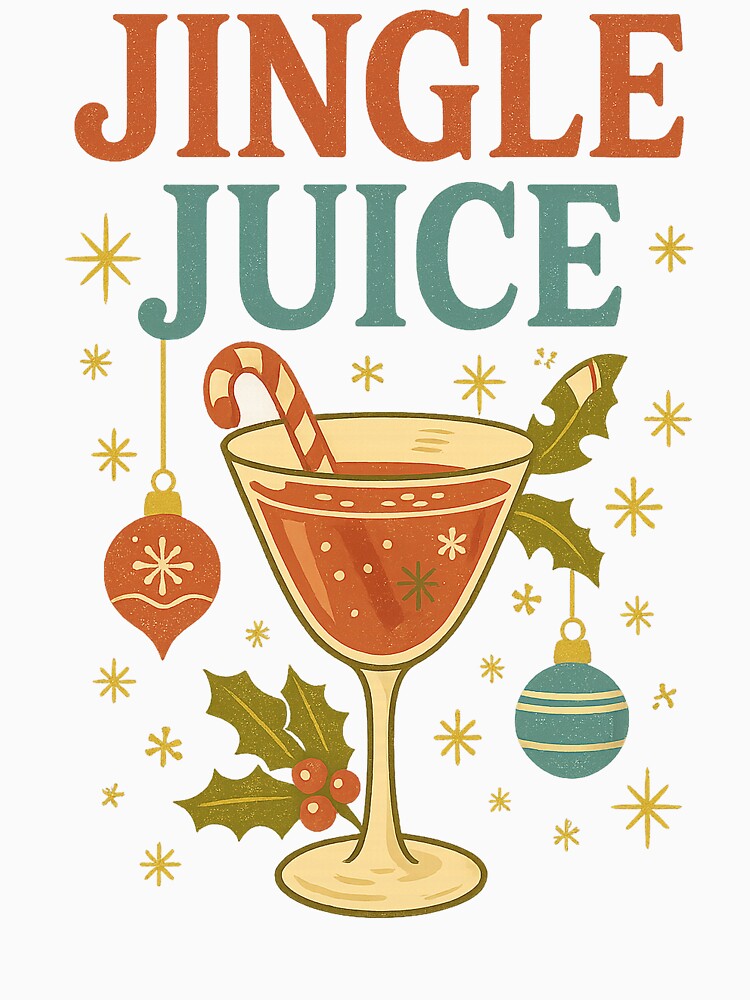 Jingle Juice – Retro Funny Christmas Cocktail Mid Century Holiday Design by FluffyCreative