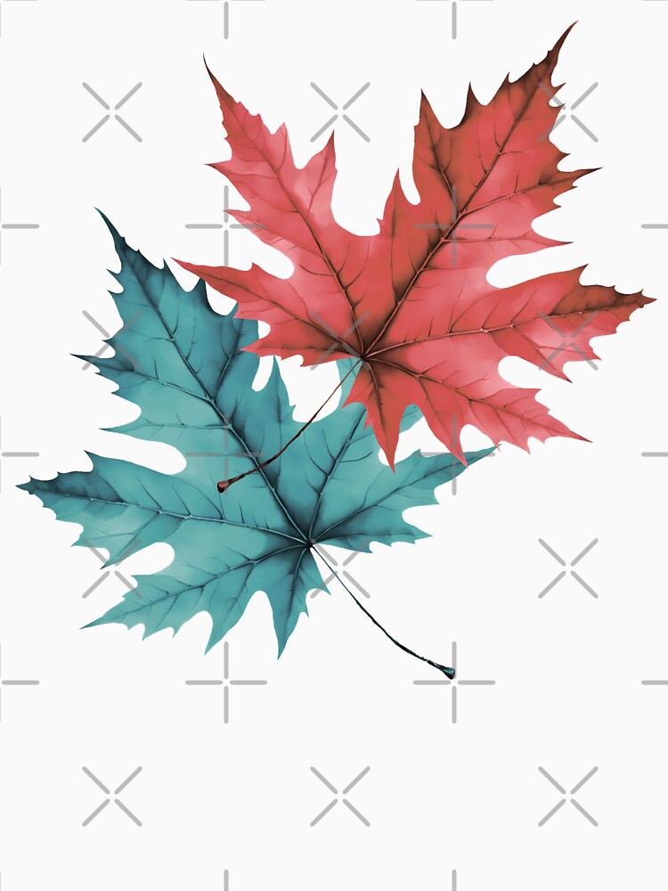 Colorful Autumn Leaf Pattern | Warm Colors | Cream Background by UnhingedBird