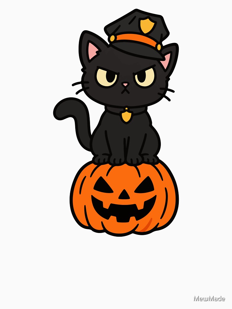 Halloween Black Cat on Pumpkin by MewMade