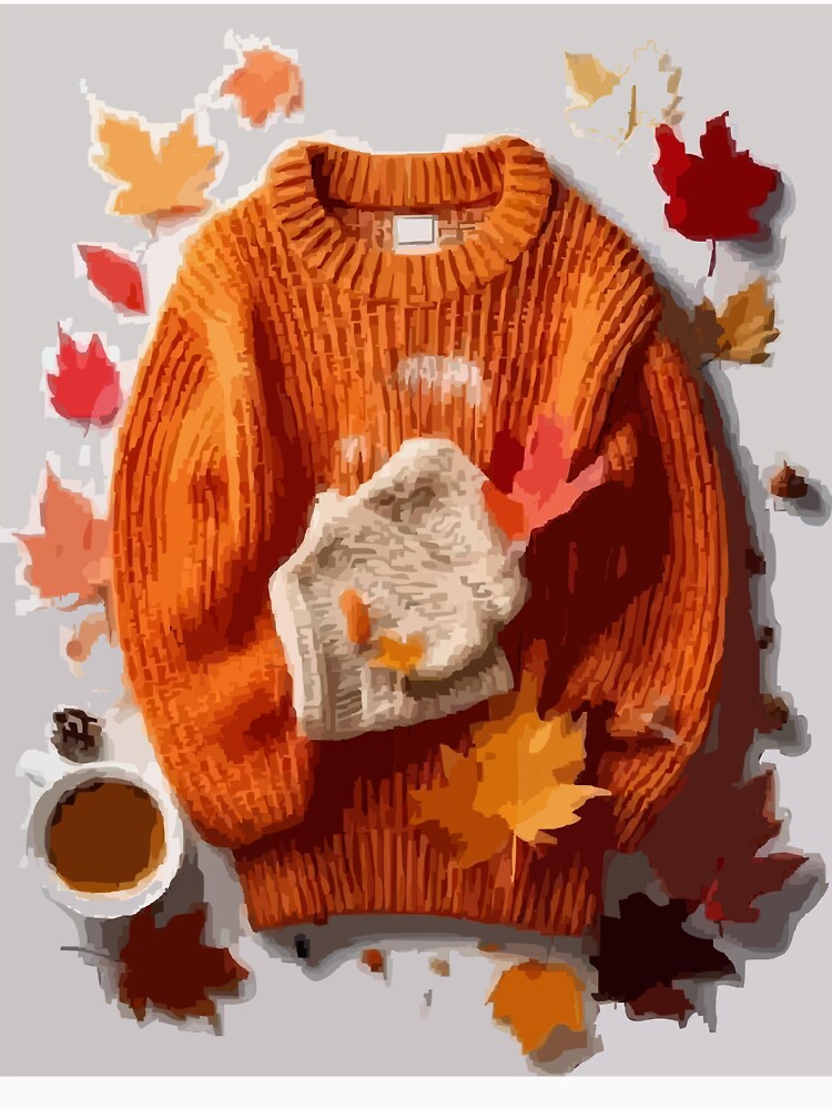 Cozy Vibes: Fall Leaves and Sweaters by bb-15artstudio