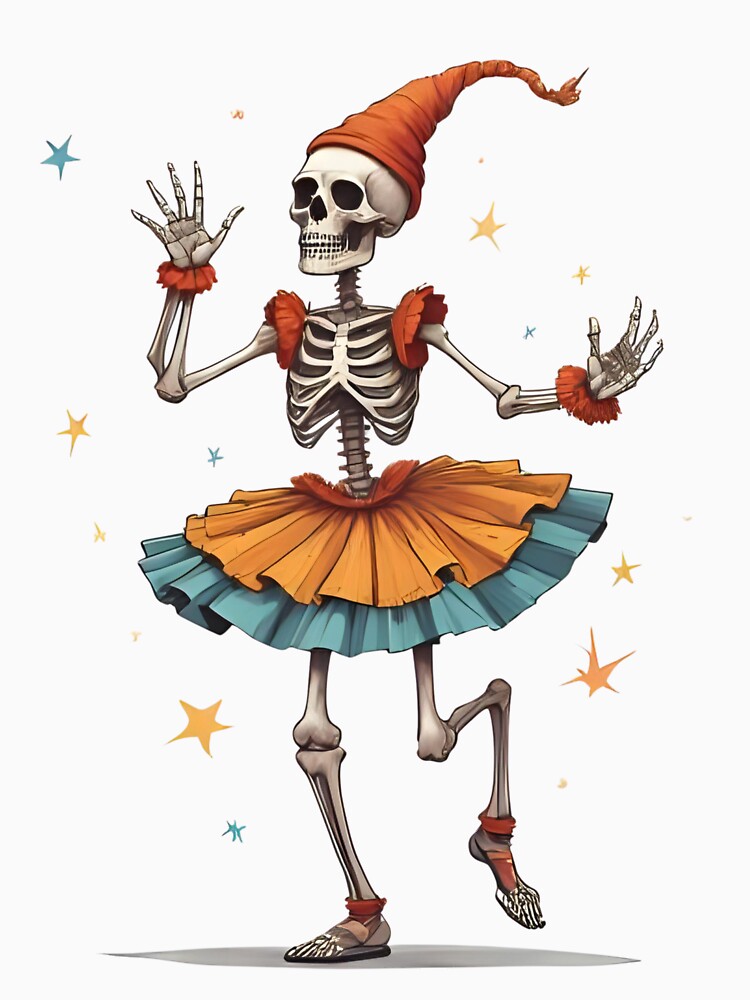 Dancing Skeleton in Tutu – Cute Spooky Halloween by Dream Magic Co