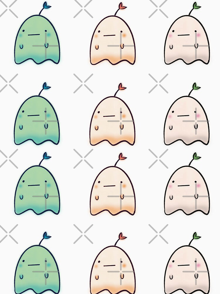 Kawaii Ghost in 3 Colors by Ikumy