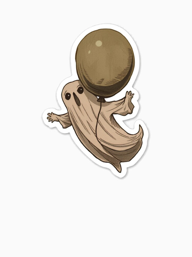 Darling Vintage Ghost | Retro Halloween Sticker by luxedigitalnest
