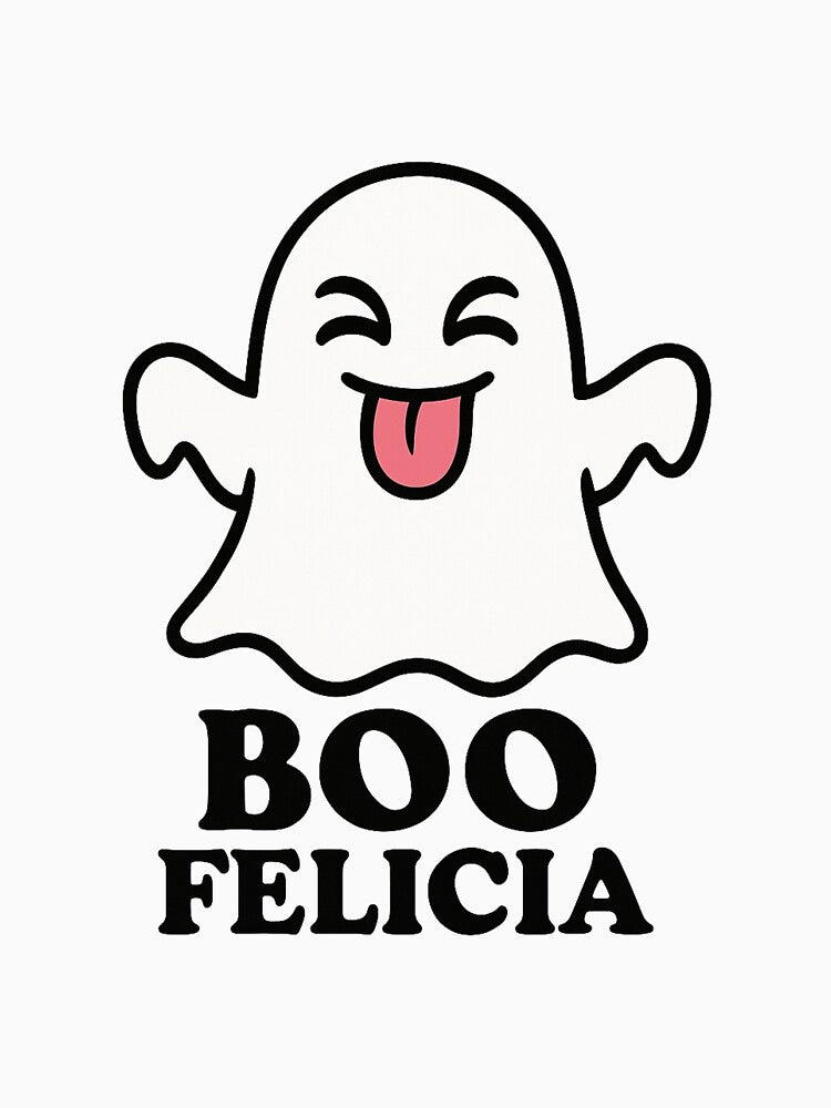 Cute Playful Ghost Sticking Out Tongue Halloween Design by PrintCreations9