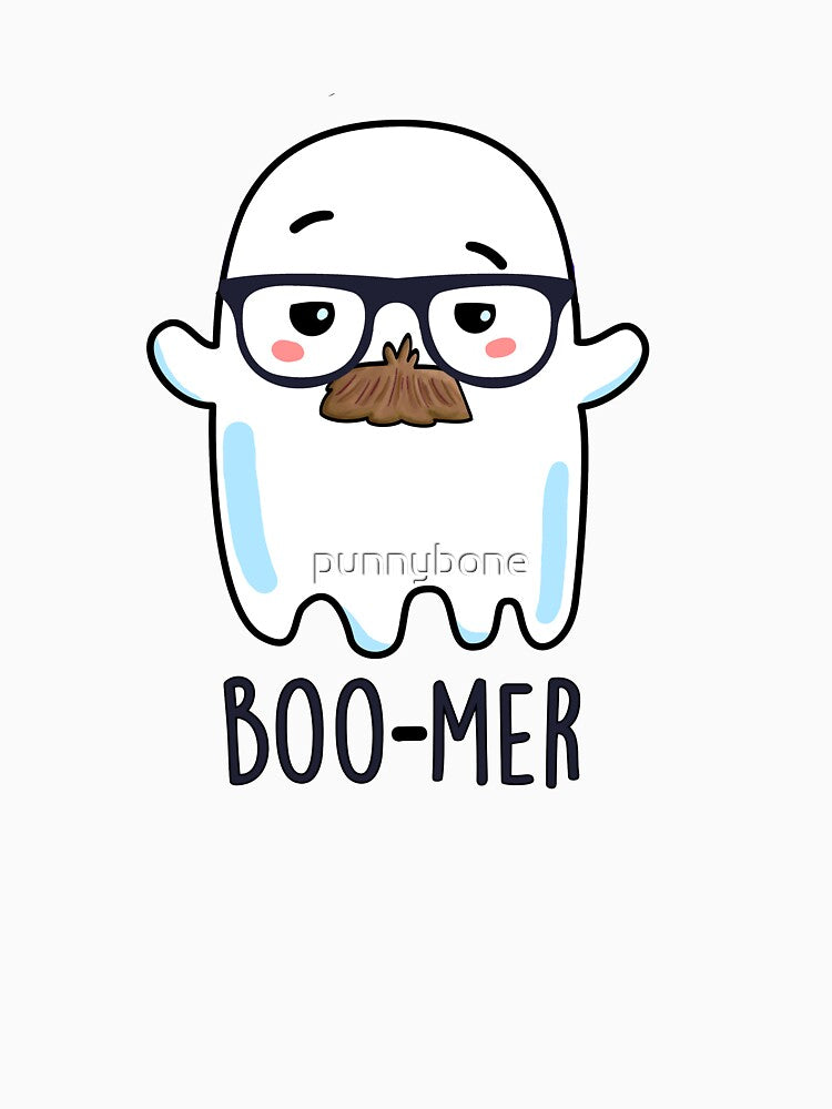 Boo-mer Funny Middle Aged Ghost Puns by punnybone