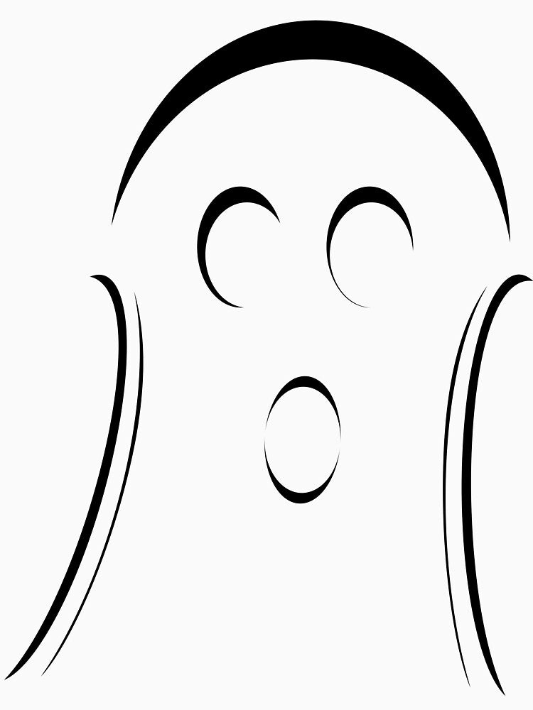 Cute Ghost for Halloween (Black) by Risa-C