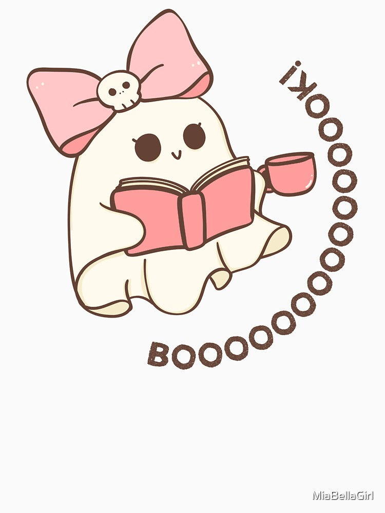 Pink Pastel Goth Ghost Book Club - Boooooook! by MiaBellaGirl