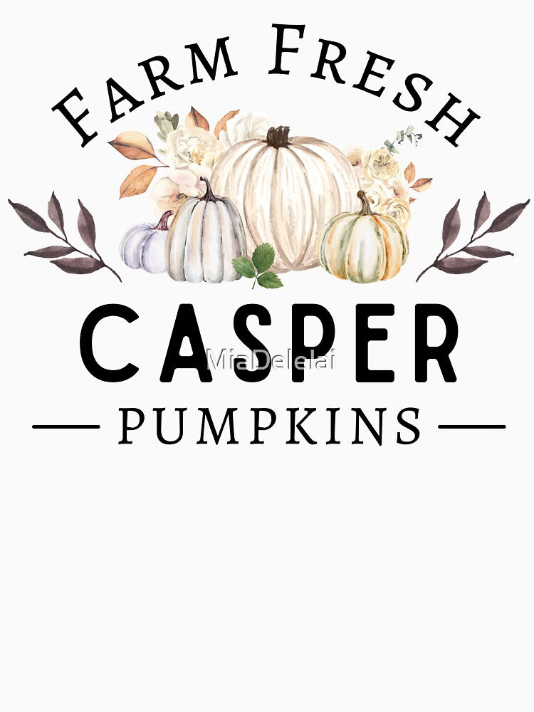 Farm Fresh Casper Pumpkins | Watercolor Fall Pumpkins by MiaDelelai