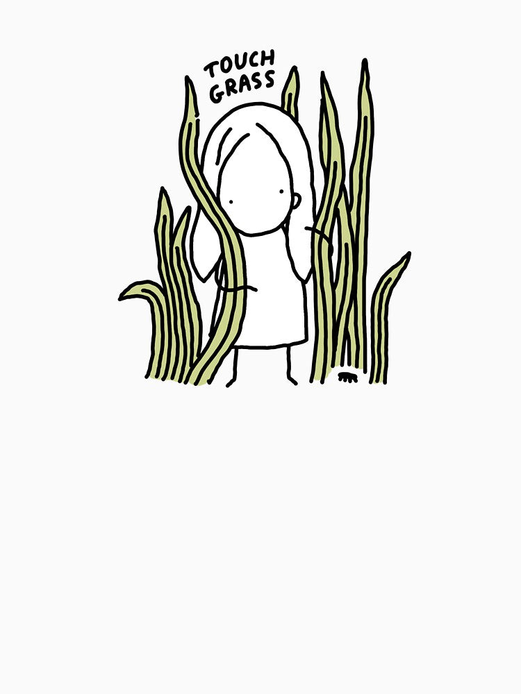 Touch Grass Girl and Bug by DALSOONYI