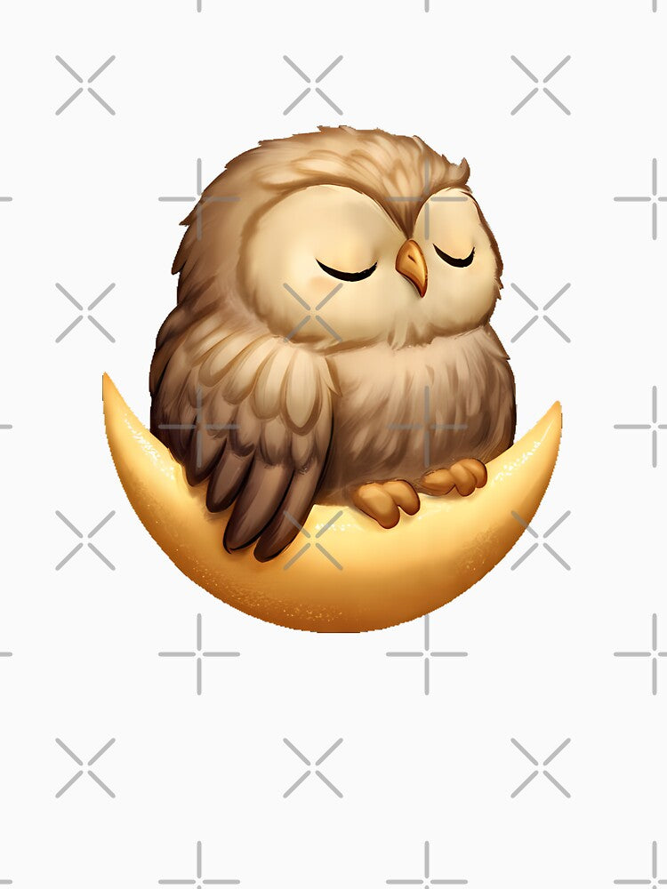 Owl on Crescent Moon by pumsquare