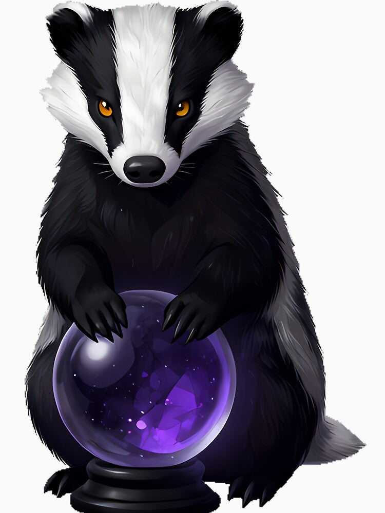 Badger with Crystal Ball by IllumeInk