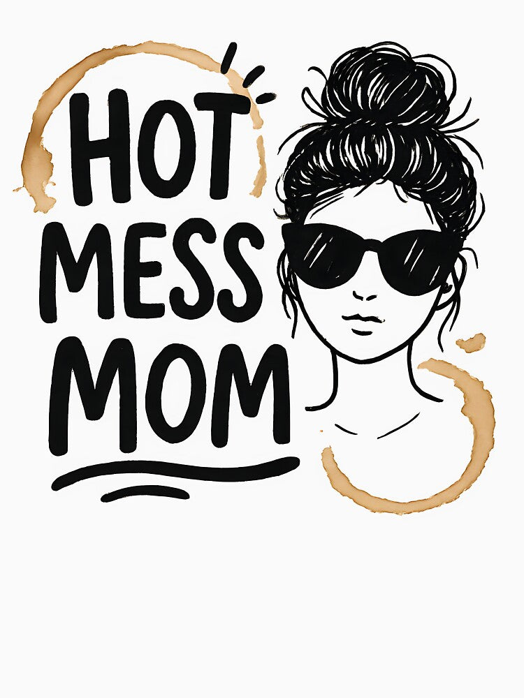 Hot Mess Mom Shirt Funny Mom Life Mother's Day Gift by TshirtsLabs