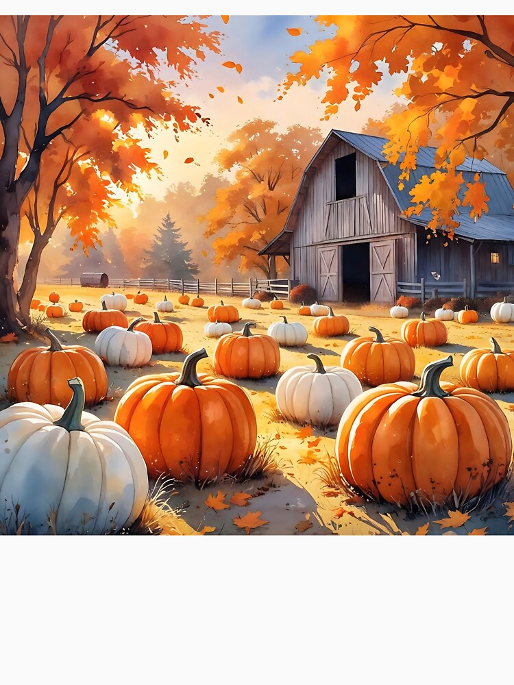 Rustic Barn with Orange & White Pumpkins | Cozy Fall Farmhouse Design by Harmon Luxe Studio