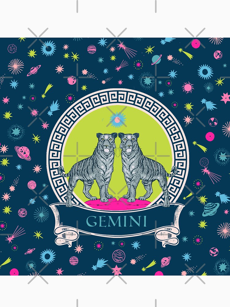 Gemini Star Sign Celestial Art by PrintyBazaar