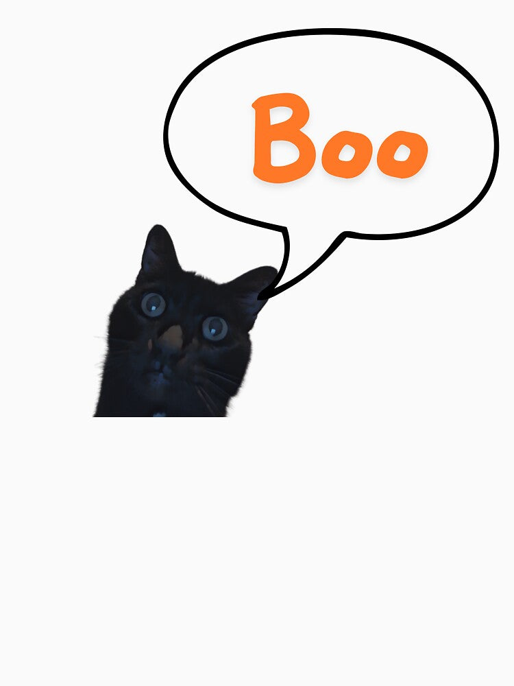 black cat saying boo by TaraPen