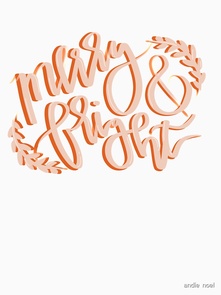 merry and bright retro christmas quote by ⋒ andie  noel
