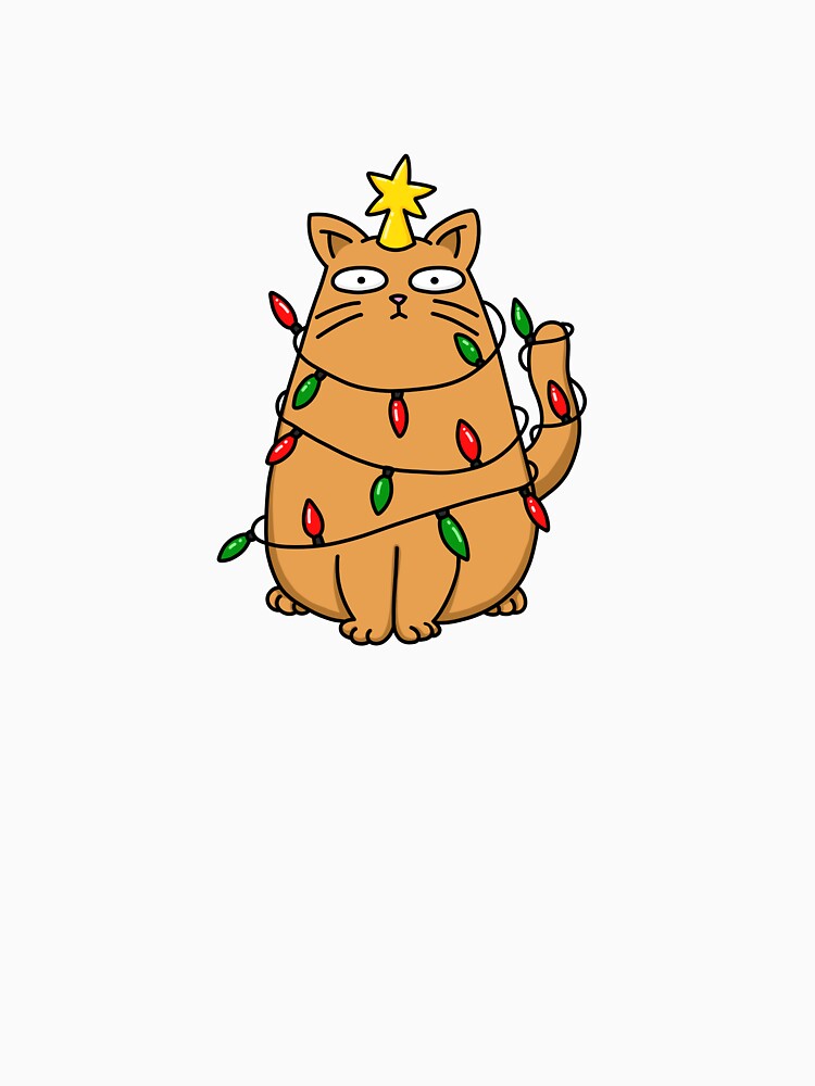 Orange Christmas Kitty is Unsure by rageofthenerd