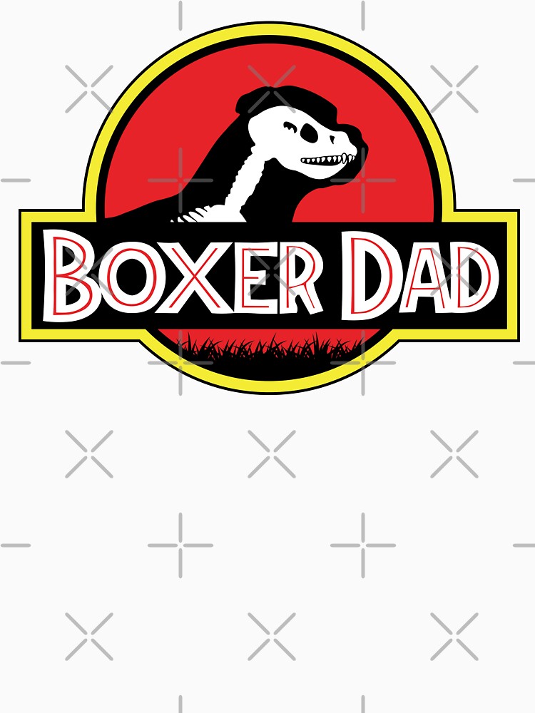 (For Bright Background) Jurassic Boxer Dog Dad by More Cute Dogs