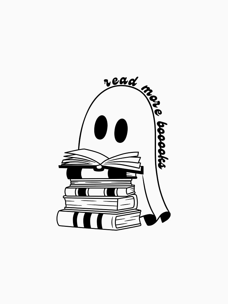 Read more books cute ghost for book lovers Halloween autumn by Moonbow-cr