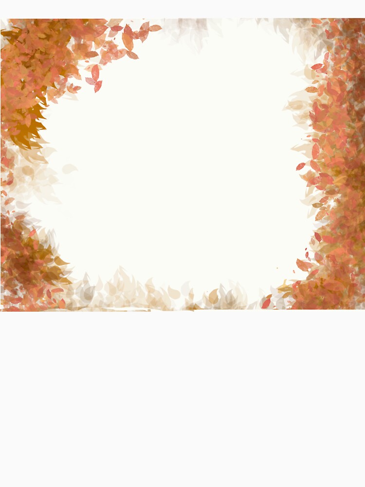 Watercolor Autumn Leaves Frame — Warm Fall Foliage Border by LYAN-STORE
