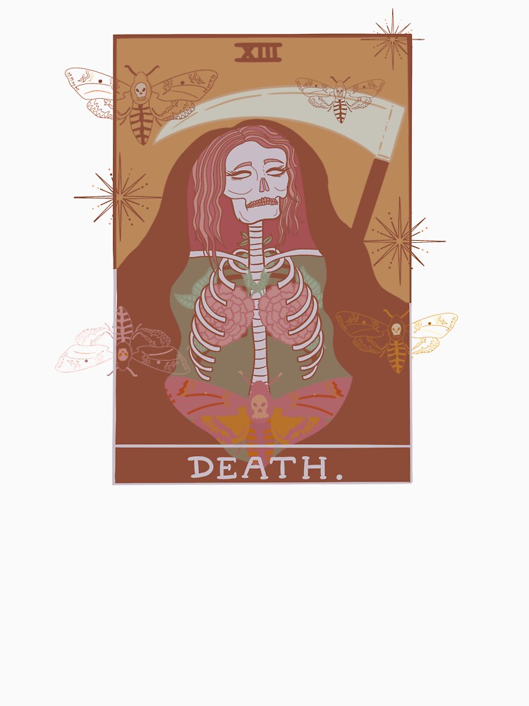 Death tarot card design, earth tones by iconicus-design