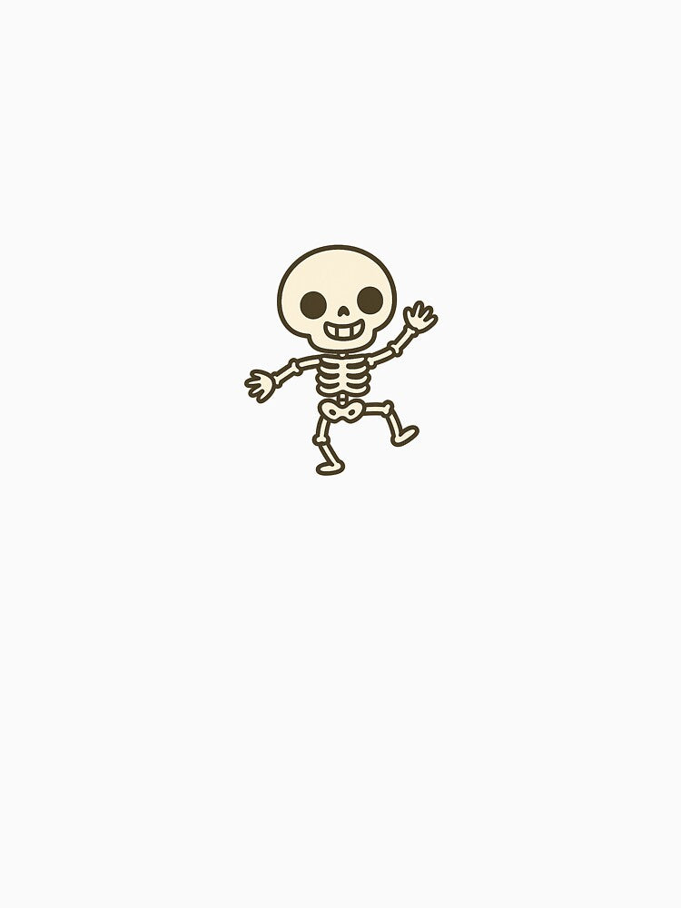 Dancing Skeleton – Cute Kawaii Halloween Design by Meow-WoofDesign