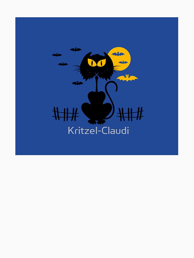 halloween cat at night by Kritzel-Claudi