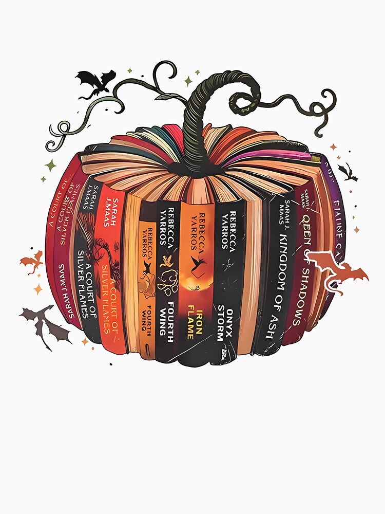 Fourth Wing Book Pumpkin by Aleenabradley