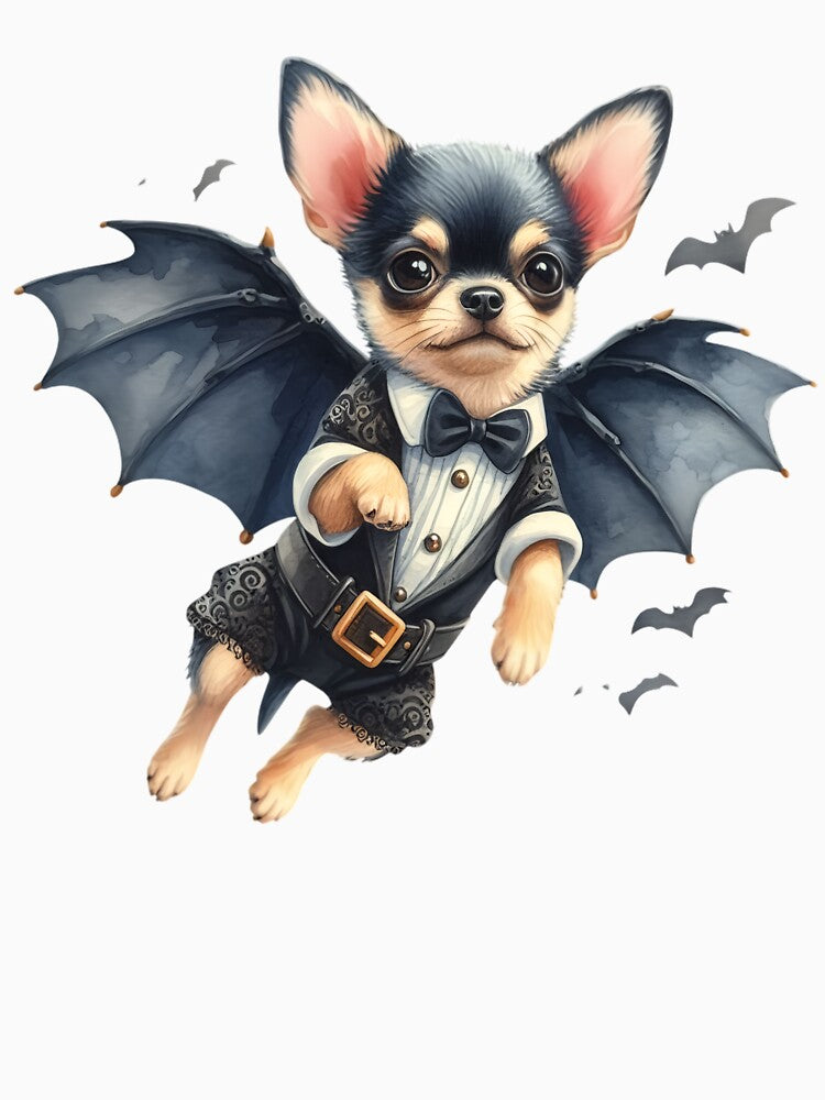 Chihuahua dressed as a bat by GogoGrove
