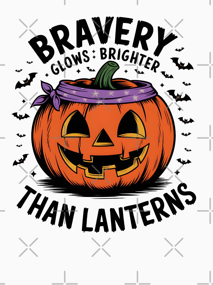Bravery Glows Brighter Than Lanterns – Pediatric Oncology Nurse Halloween by CuteDesignables