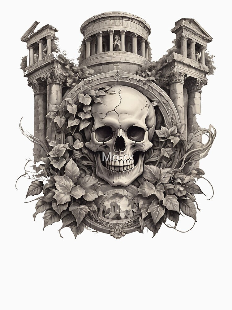 Skull with ancient by Mo-rx