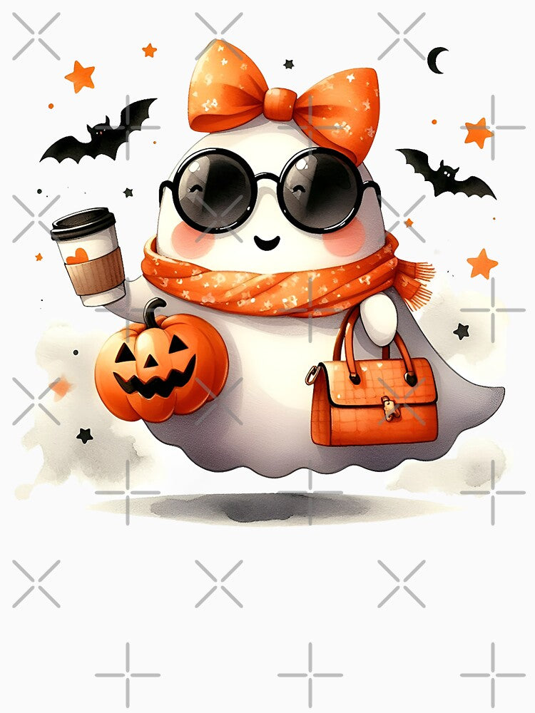 Halloween Ghost with Coffee by RebeccaRe