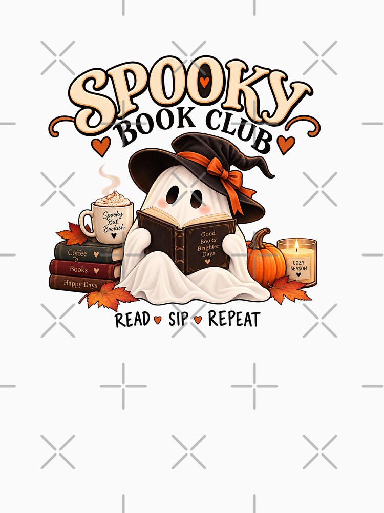 Spooky Book Club, Cute Ghost Reading Halloween Book Lover by Butterfly  Effect