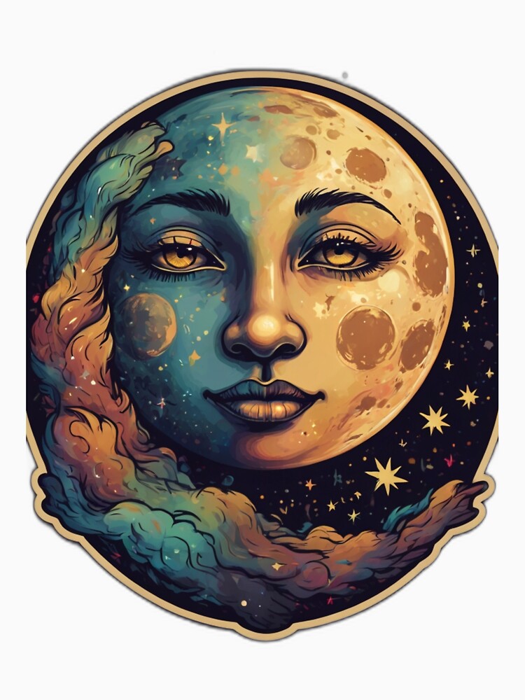 Celestial Sticker Designs: Mystical Moons & Magical Stars by artistmagicshop