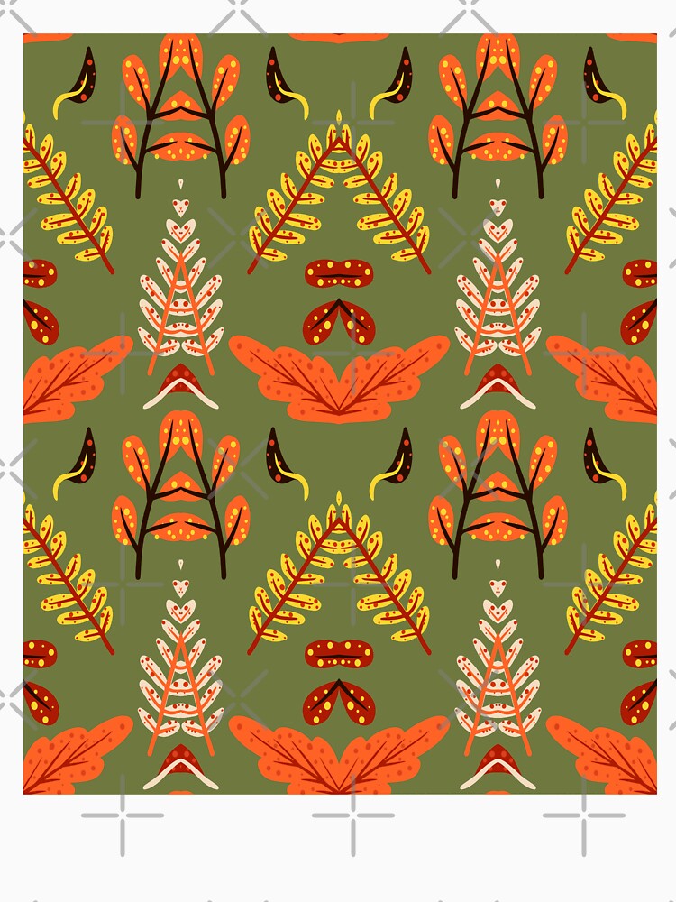 colourful orange leaves autumn pattern - seamless colorful leaves autumn pattern by FirstTouch
