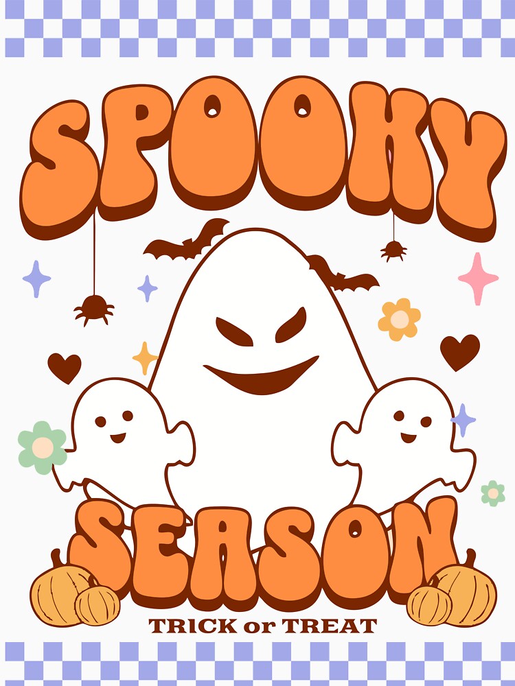 Spooky Season Cute Ghosts Trick or Treat Halloween T-Shirt by NoGoodDeeds