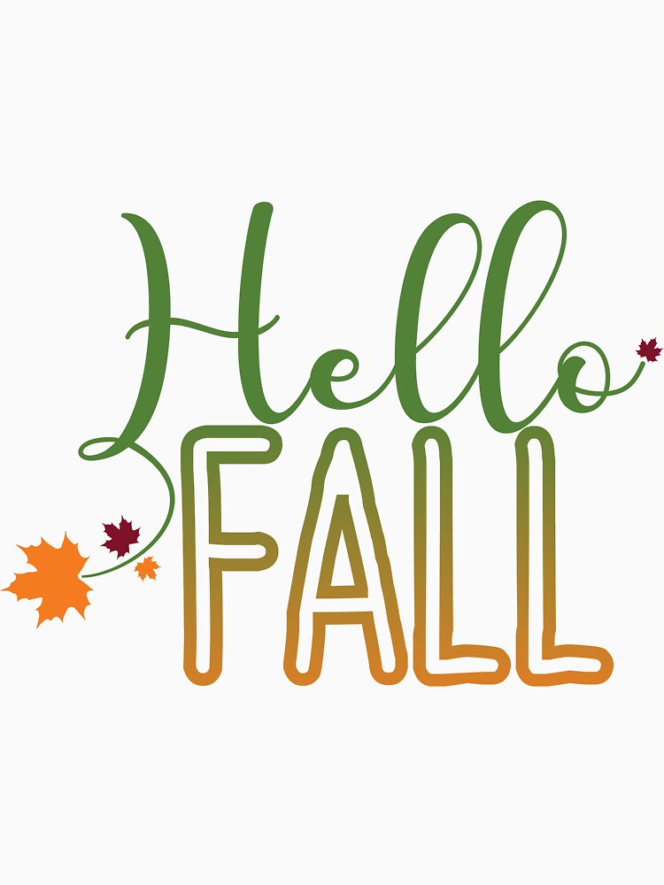 Hello Fall Autumn Design by mintandbeer