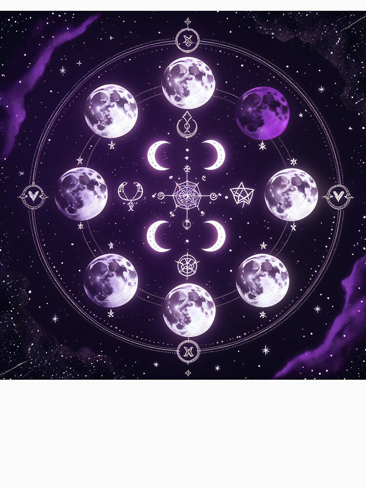 Moon phases by Zazeyy