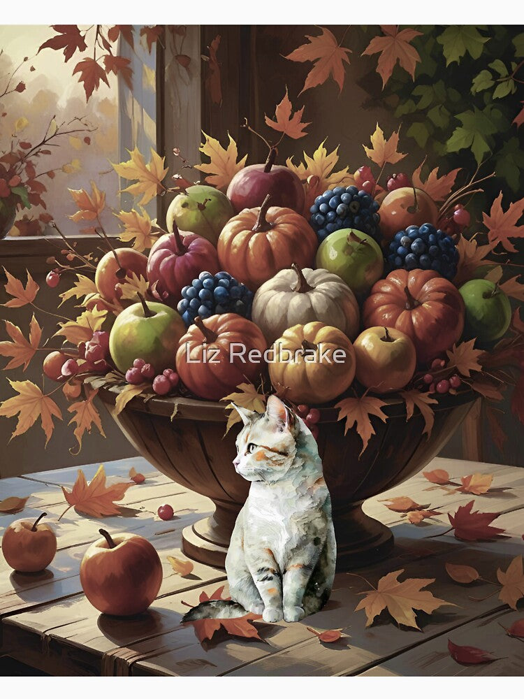 Mr. Whiskers and Pumpkins by Liz Redbrake