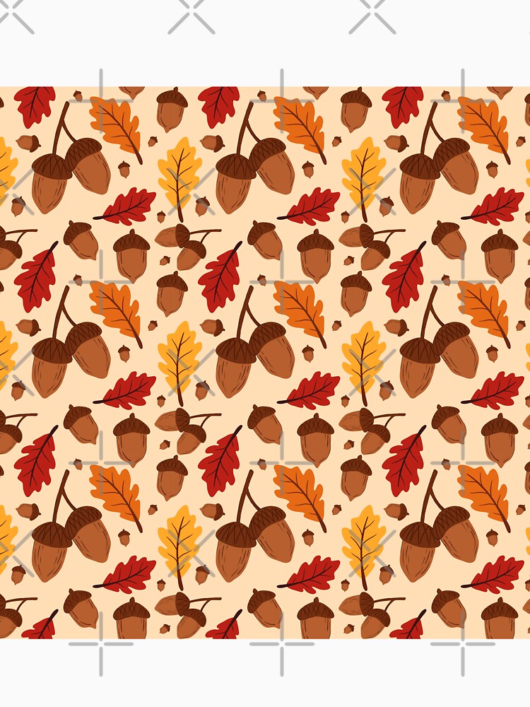 Acorn Pattern - Oaknut Autumn Leaves Motifs by Millusti