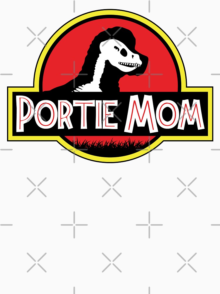 (For Bright Background) Jurassic Portuguese Water Dog Mom by More Cute Dogs