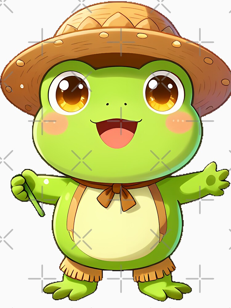 Cute Frog Scarecrow Icon by pumsquare