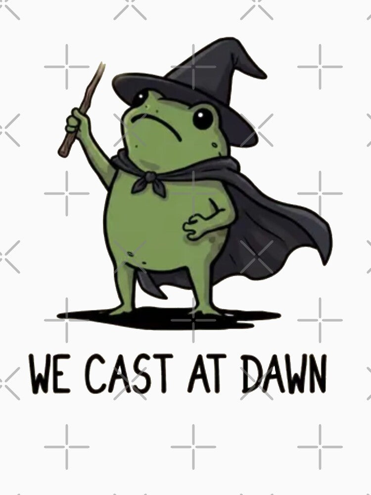 We Cast At Dawn Halloween - Funny Frog by Gbriel3
