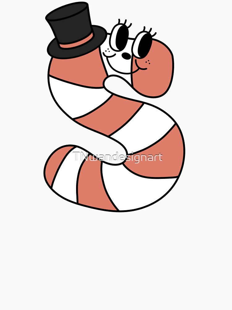 Family Christmas squad alphabet letter S cute candy cane groovy retro by TNwandesignart