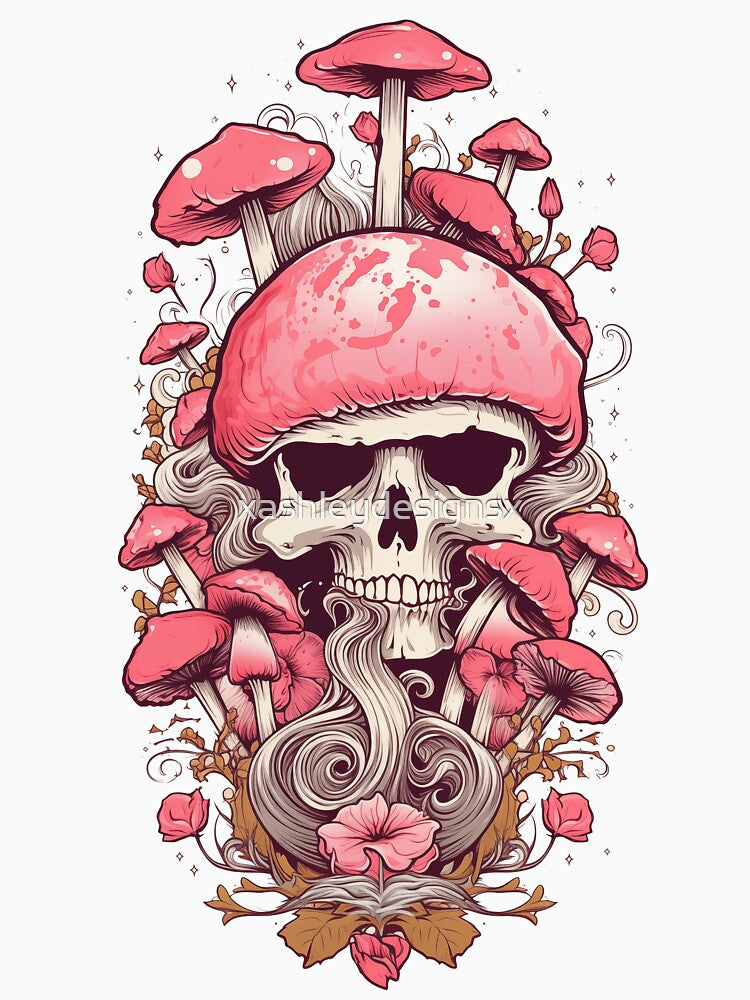 Mushroom skull by xashleydesignsx