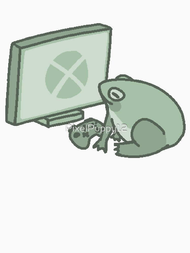 A Lil Gamer Frog by PixelPuppy12