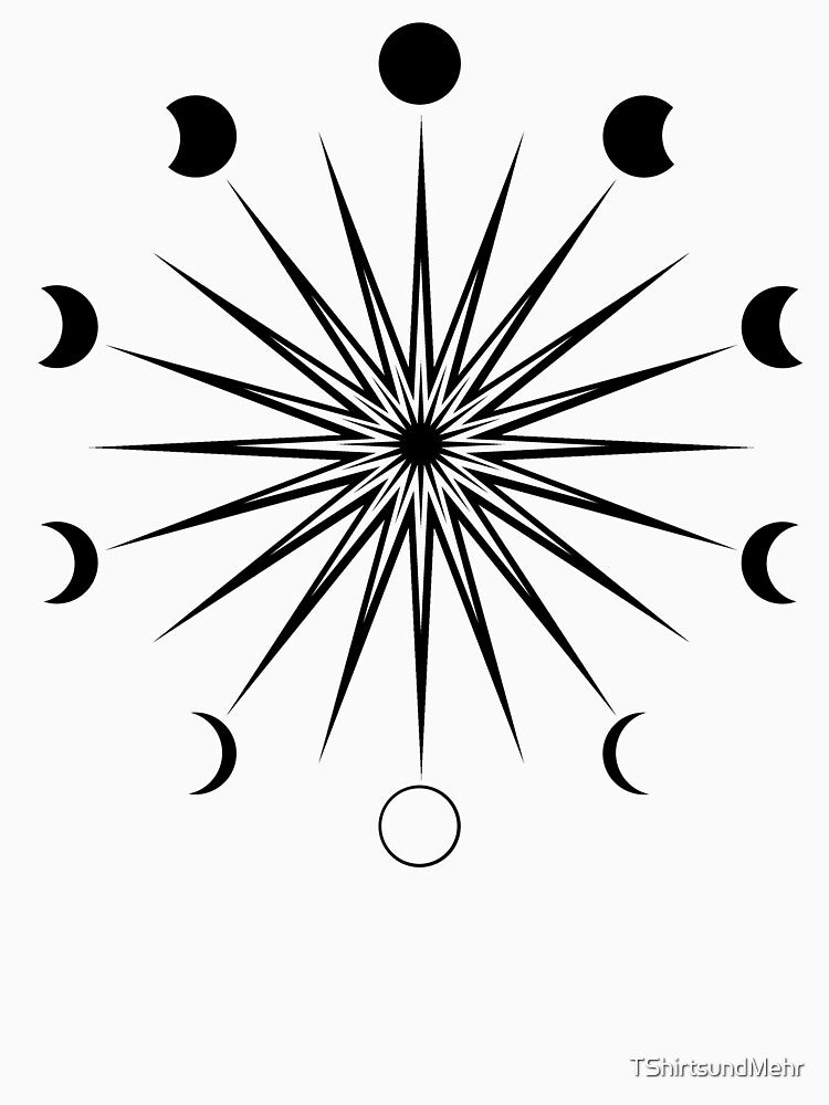 Star - phases of the moon, moon - crescent - stars by TShirtsundMehr