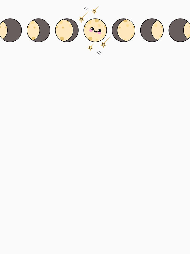 Cute Kawaii Moon Phases & Full by ParliamentMerch