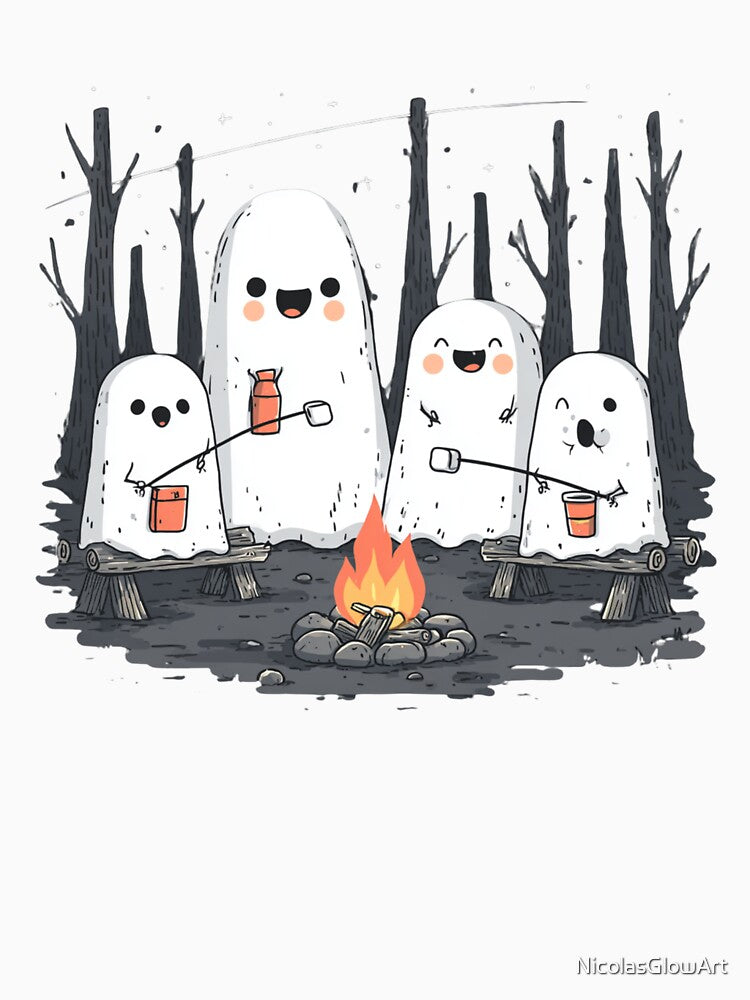 Ghost with Marshmallow by NicolasGlowArt